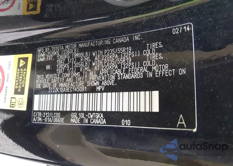 2014 Lexus Rx 350 from USA, damaged, VIN 2T2ZK1BA9EC145091
